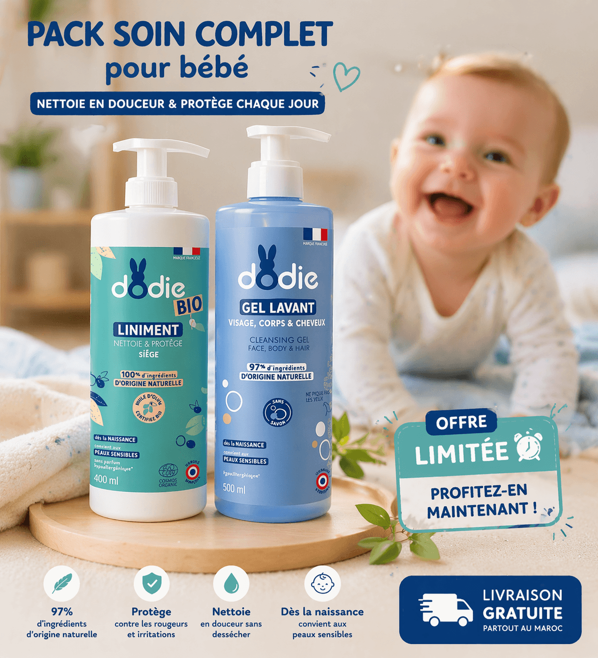Pack Soin Bébé Dodie Bio
