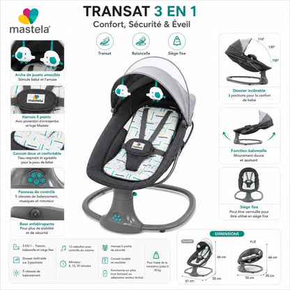 Transat Bébé Mastela 3 en 1